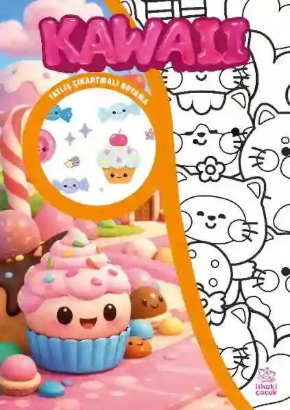Resim KAWAII ÇIKARTMALI BOYAMA KİTABI